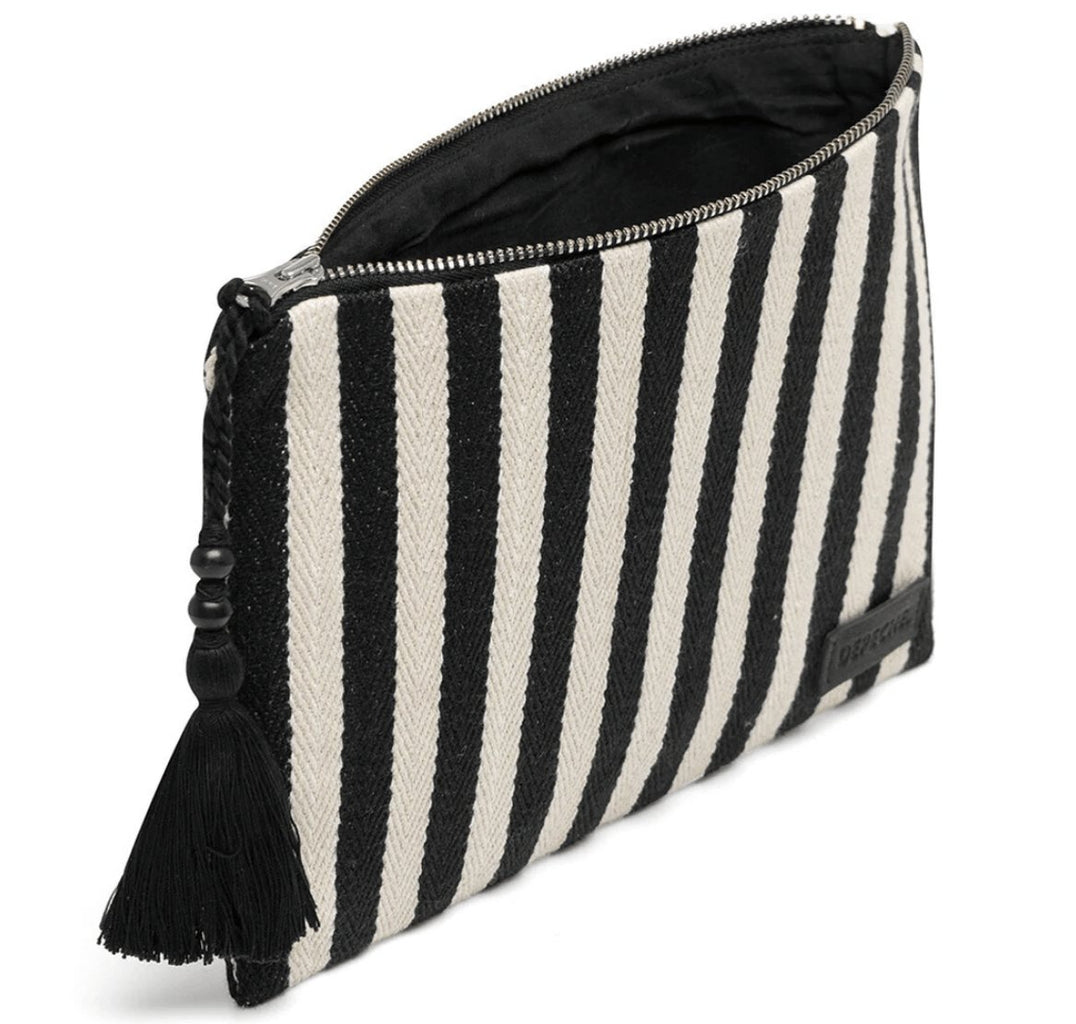 Toilettaske / clutch - STRIPE canvas - VIAMAJA.DK