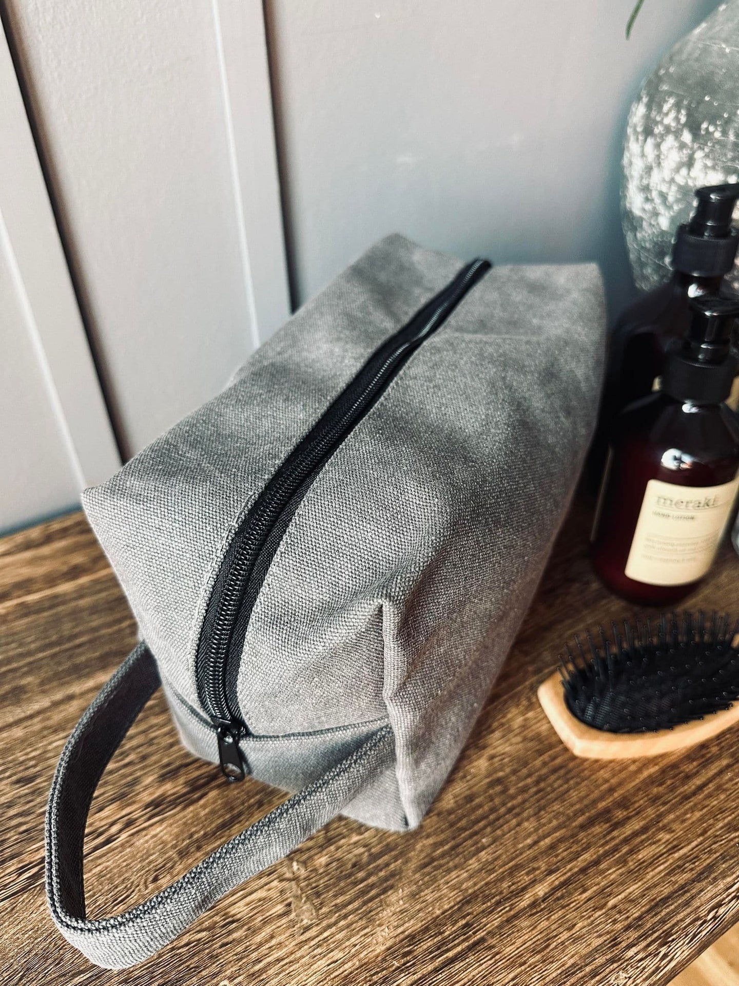 Toilettaske - Kanvas koks - VIAMAJA.DK