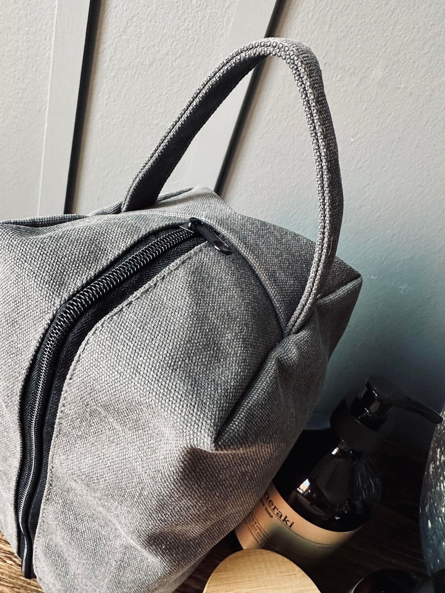 Toilettaske - Kanvas koks - VIAMAJA.DK