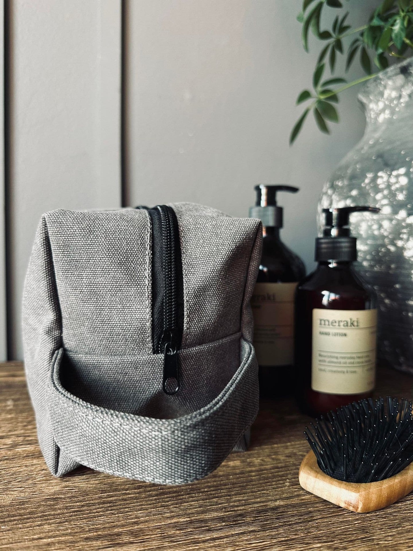 Toilettaske - Kanvas koks - VIAMAJA.DK