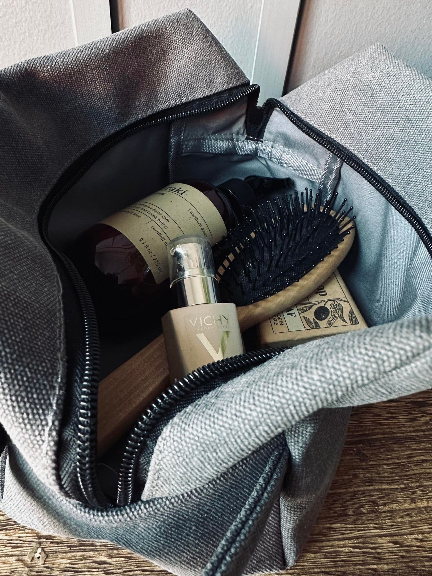 Toilettaske - Kanvas koks - VIAMAJA.DK