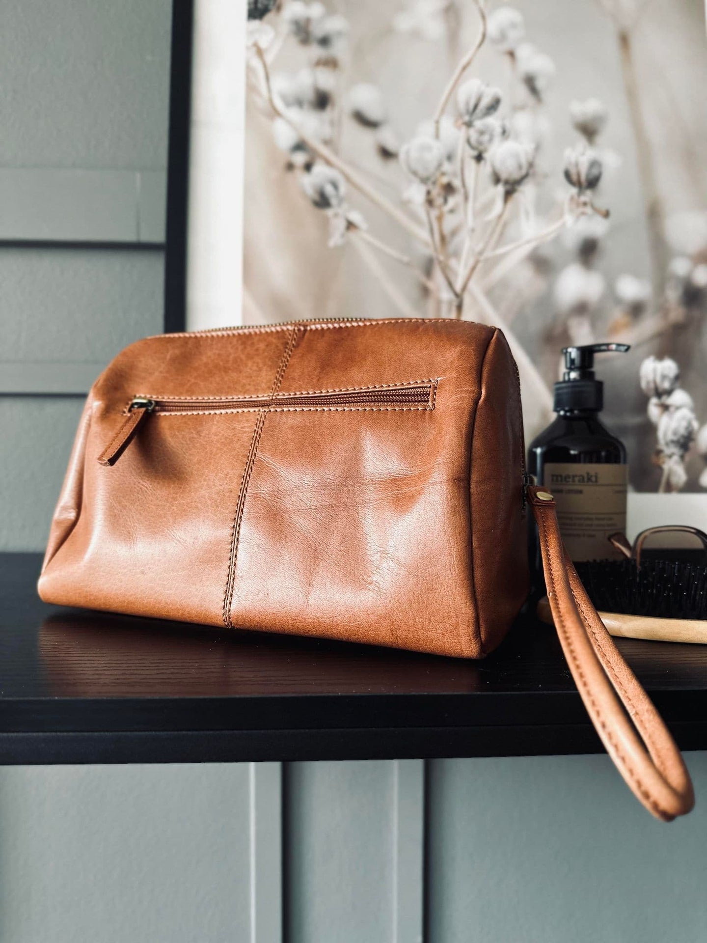 Toilettaske Nora Cognac - VIAMAJA.DK