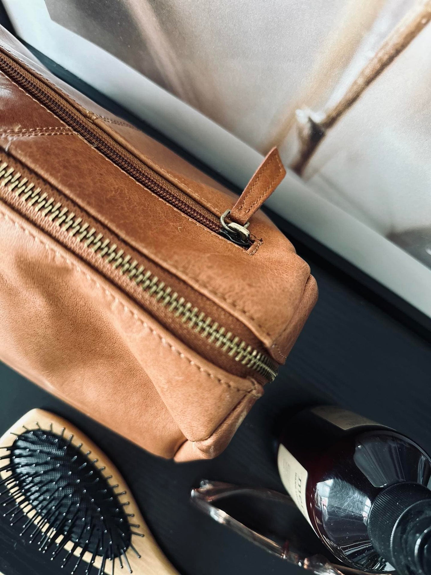 Toilettaske Nora Cognac - VIAMAJA.DK