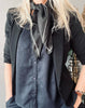 Halsduk Black Silk - 70x70