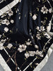 Sjal – Magnolia black 90×90