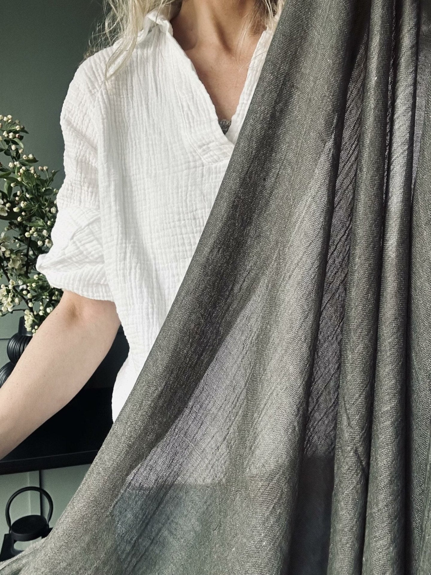 Tørklæde Simple dark olive - VIAMAJA.DK