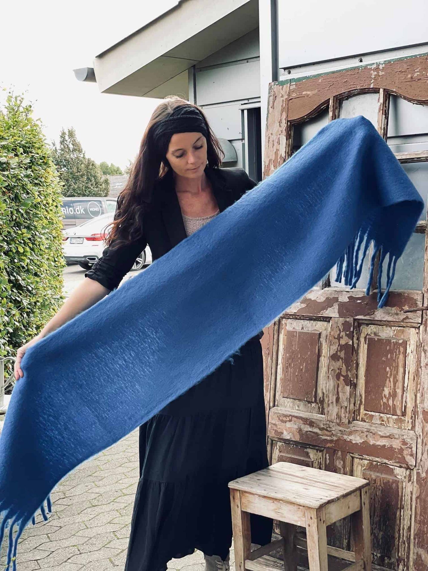 Tørklæde – Vamset Blå - VIAMAJA