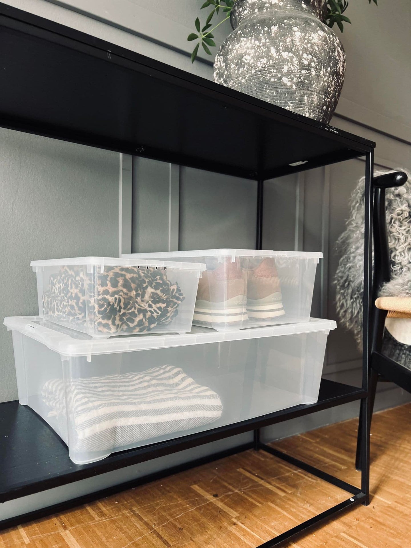 Transparent kasse med låg - Large - VIAMAJA.DK
