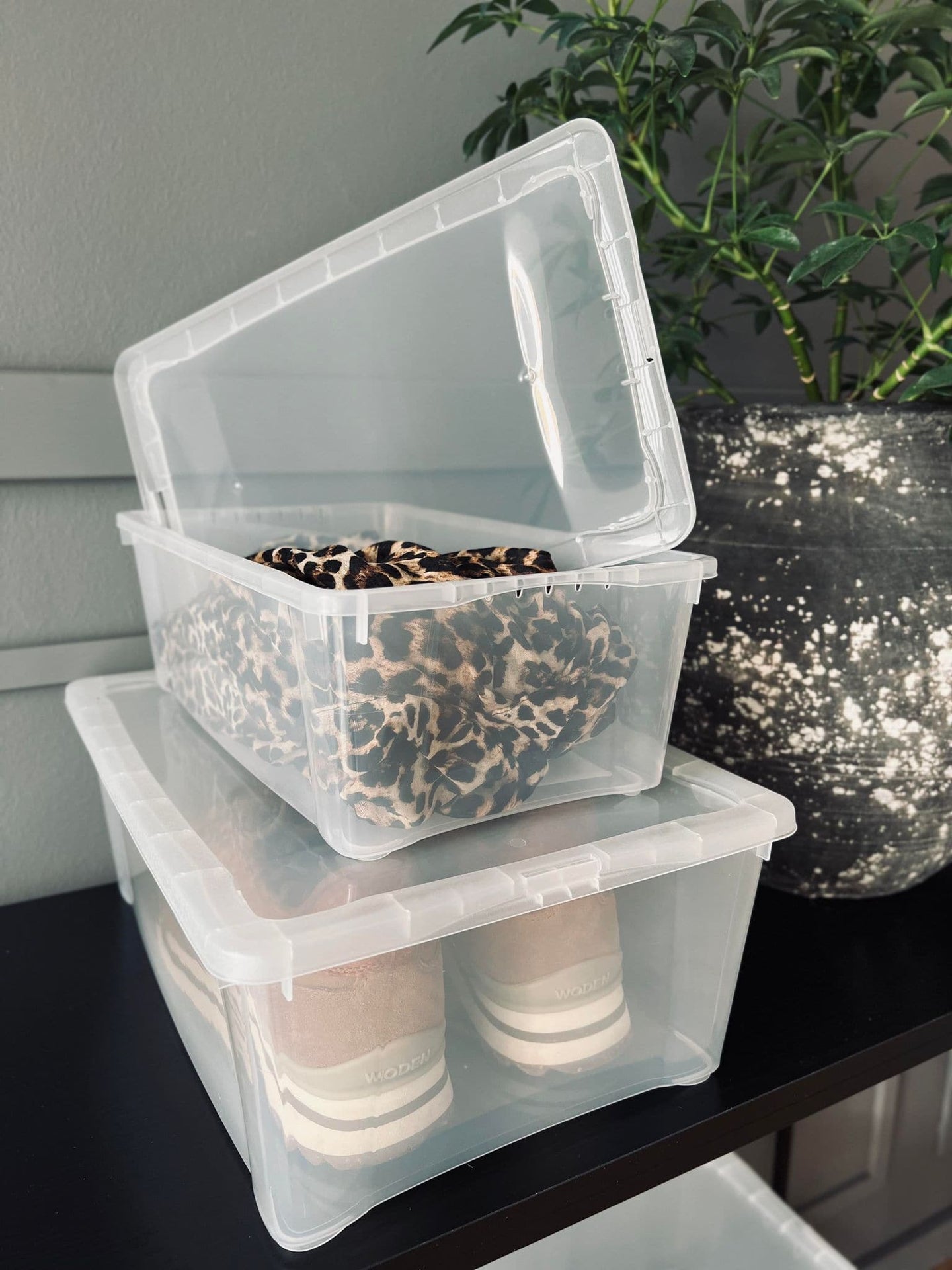 Transparent kasse med låg - Small - VIAMAJA.DK