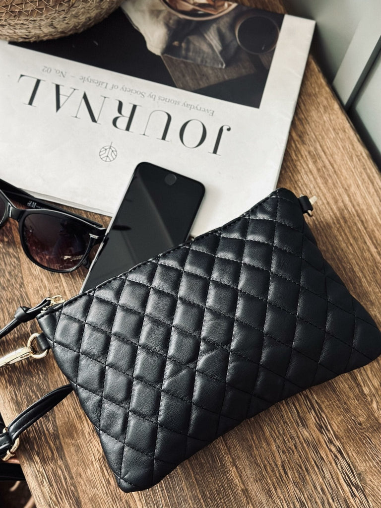 TREND Clutch Black quilt - VIAMAJA.DK