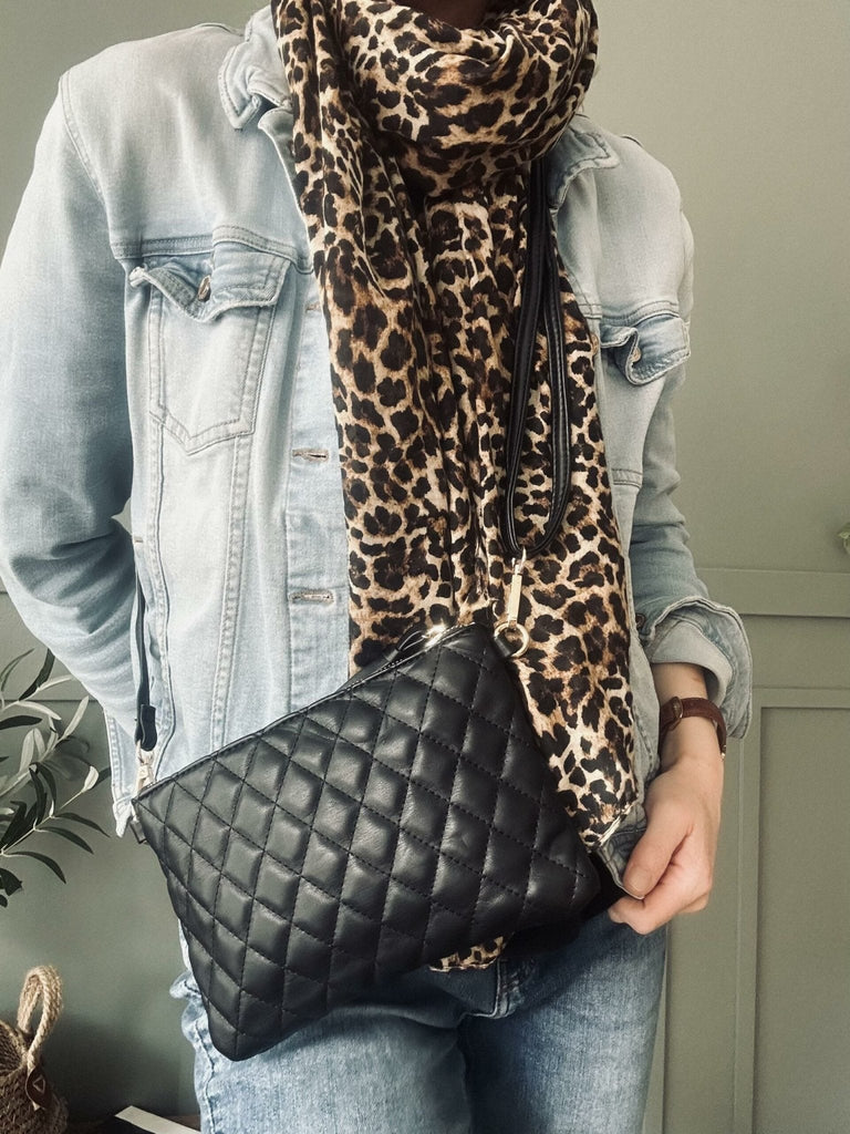 TREND Clutch Black quilt - VIAMAJA.DK