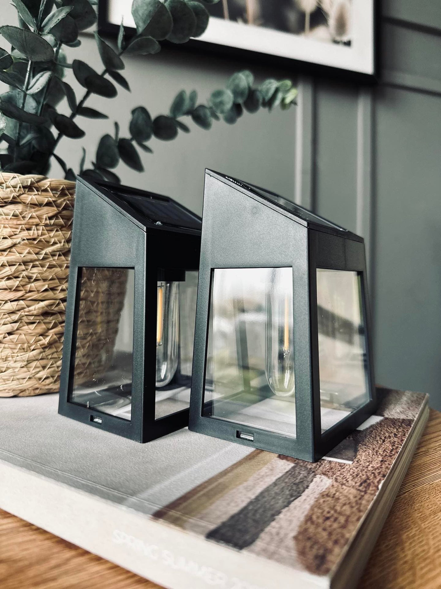 Væglampe med solceller , pakke med 2 stk - VIAMAJA.DK