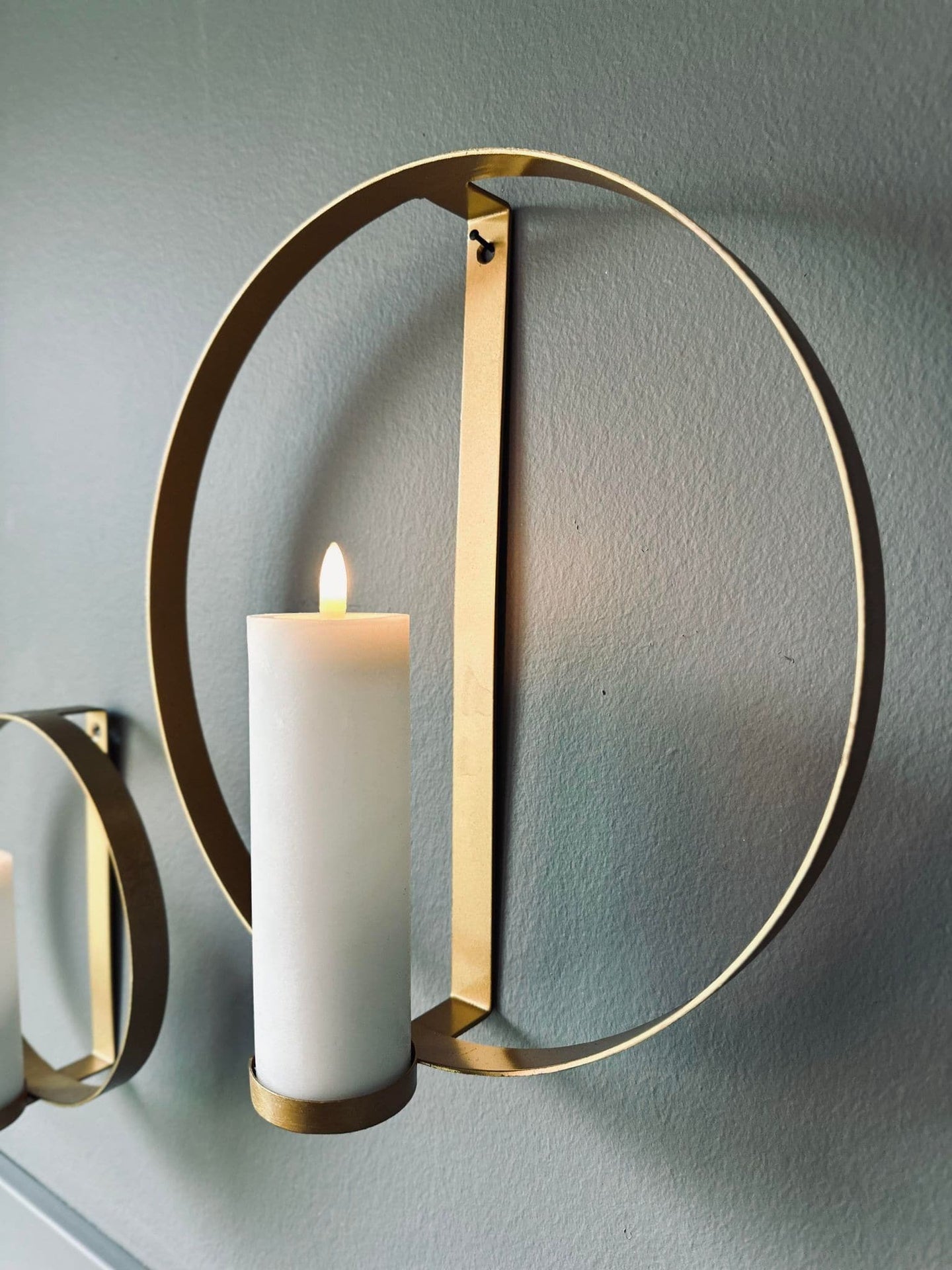 Vægstage sæt til bloklys – Gold - VIAMAJA.DK