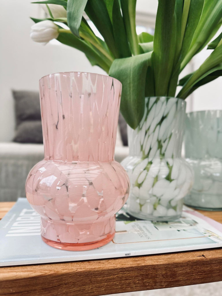 Vase 18cm Mundblæst glas – Rose - VIAMAJA.DK