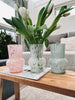 Vas 18 cm Munblåst glas – White