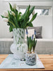 Vas 26 cm Munblåst glas – White
