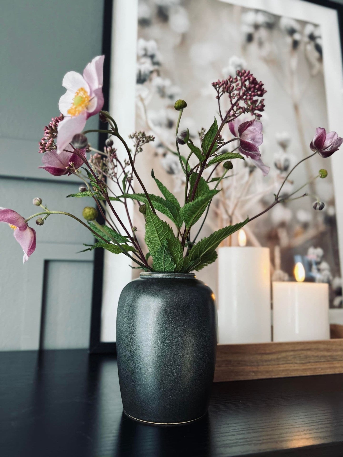 Vase H 12cm – Grå stentøj - VIAMAJA.DK