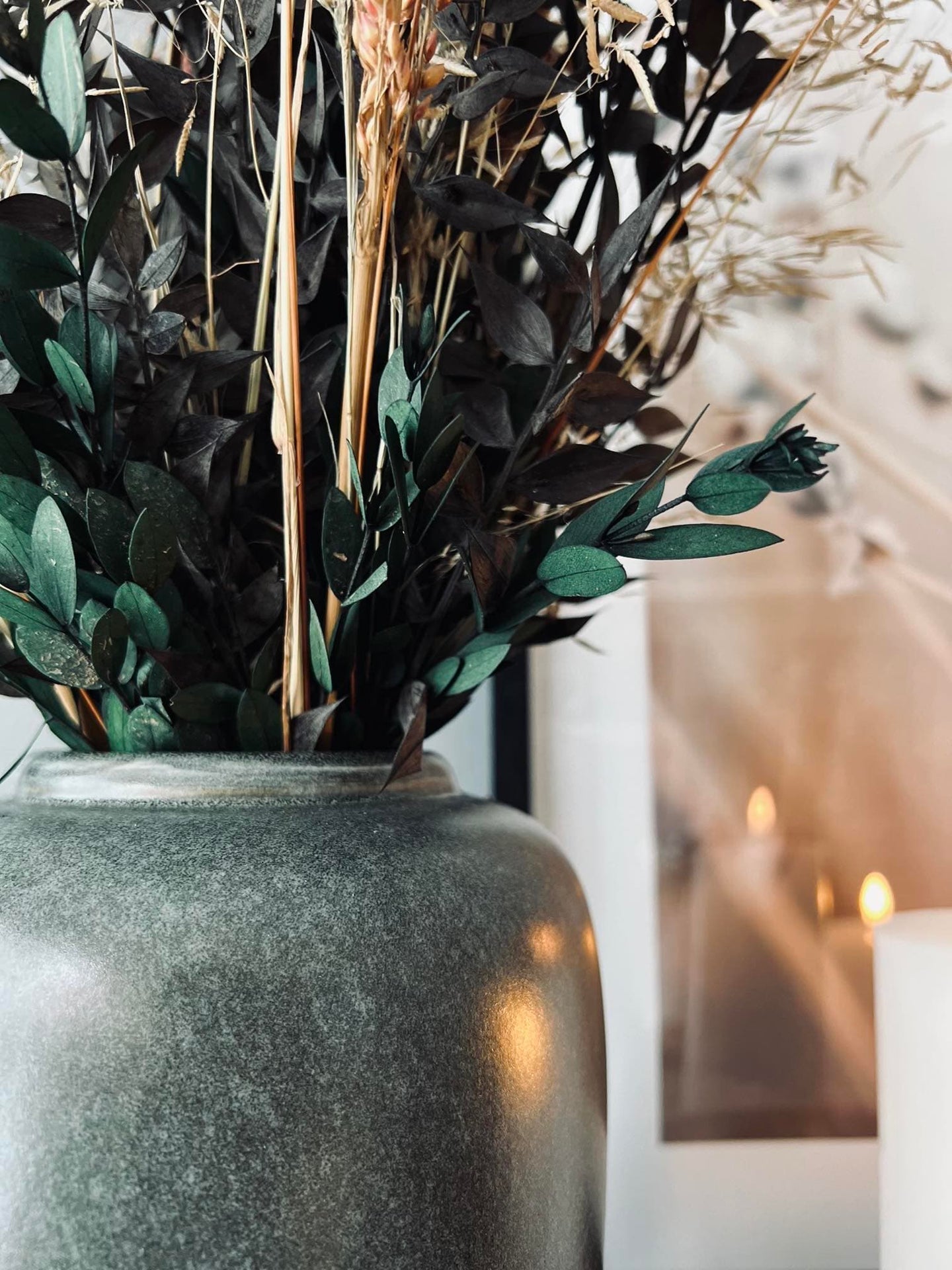 Vase H 20cm - Grå stentøj - VIAMAJA.DK