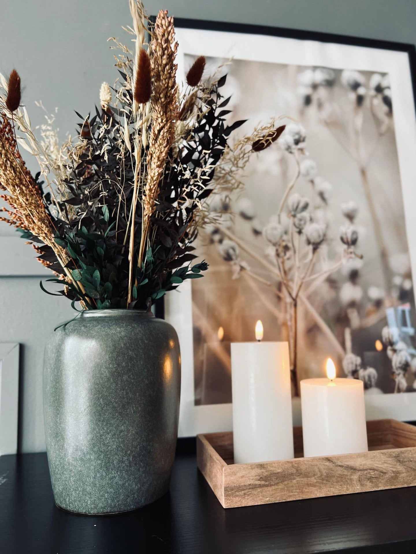 Vase H 20cm - Grå stentøj - VIAMAJA.DK