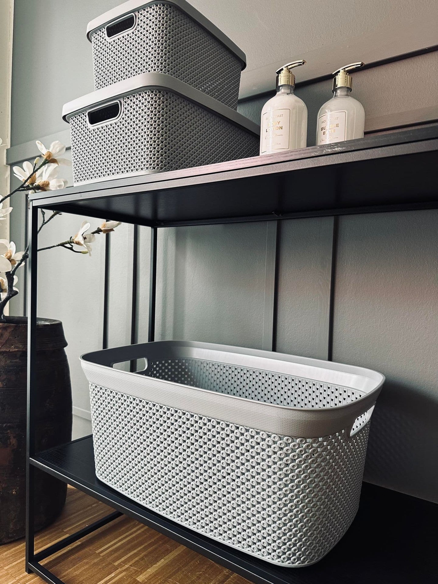 Vasketøjskurv Grå - VIAMAJA.DK