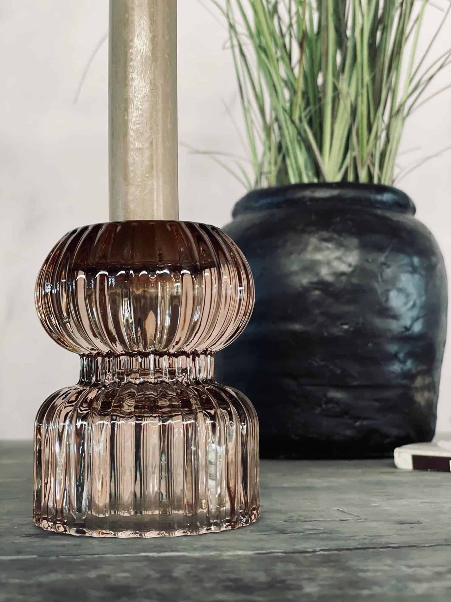 Vendbar lysestage - mocca brown - VIAMAJA.DK