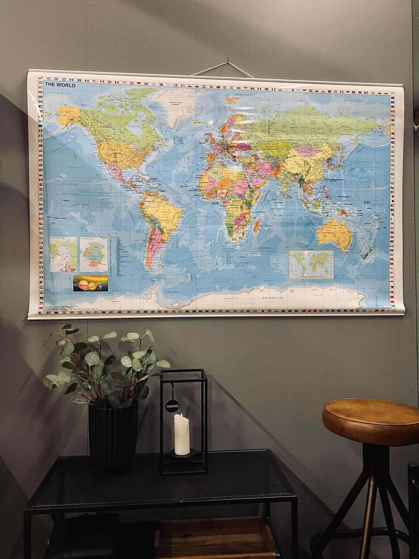 Verdens kort - 137x89 cm - VIAMAJA.DK