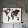 Världskarta 110x80cm - Black