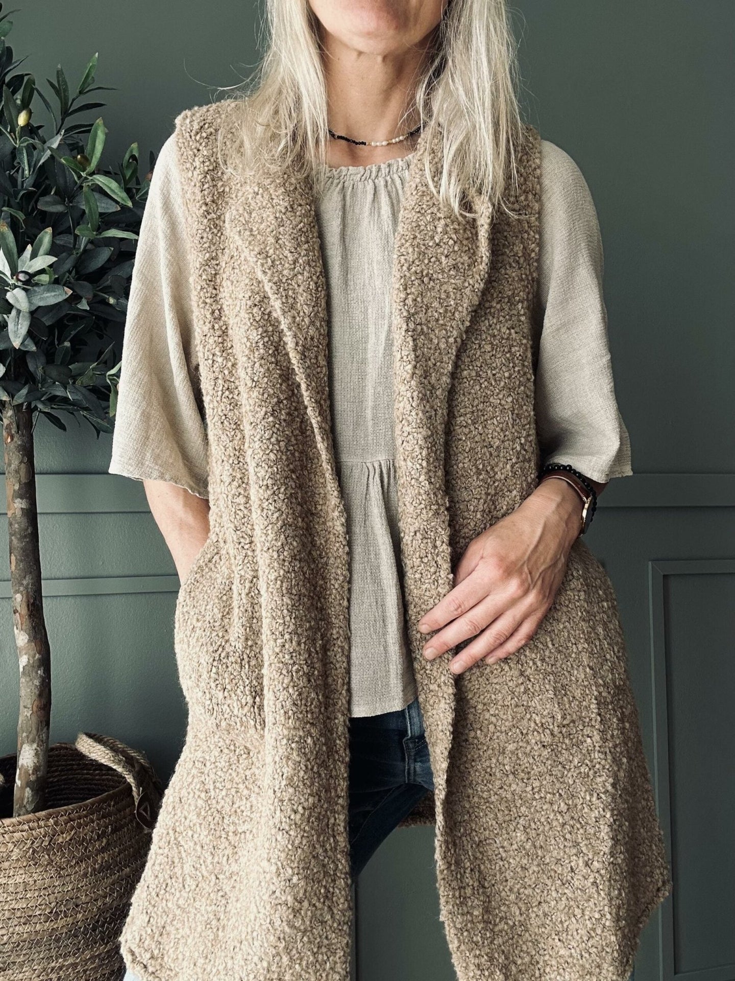 Vest Nala - Camel - VIAMAJA.DK