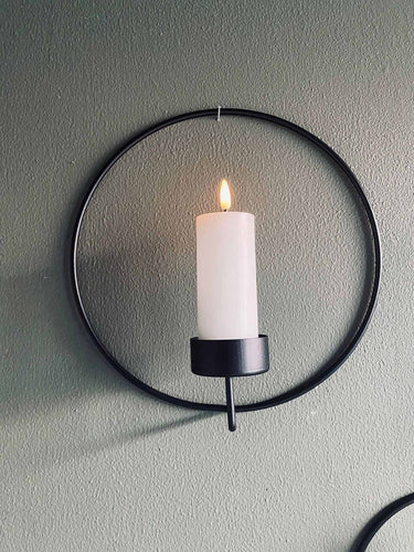 VIAMAJA Cirkel bloklysstage – Sort Ø 30cm - VIAMAJA.DK