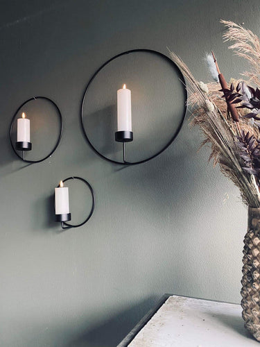 VIAMAJA Cirkel bloklysstage – Sort Ø 44cm - VIAMAJA.DK