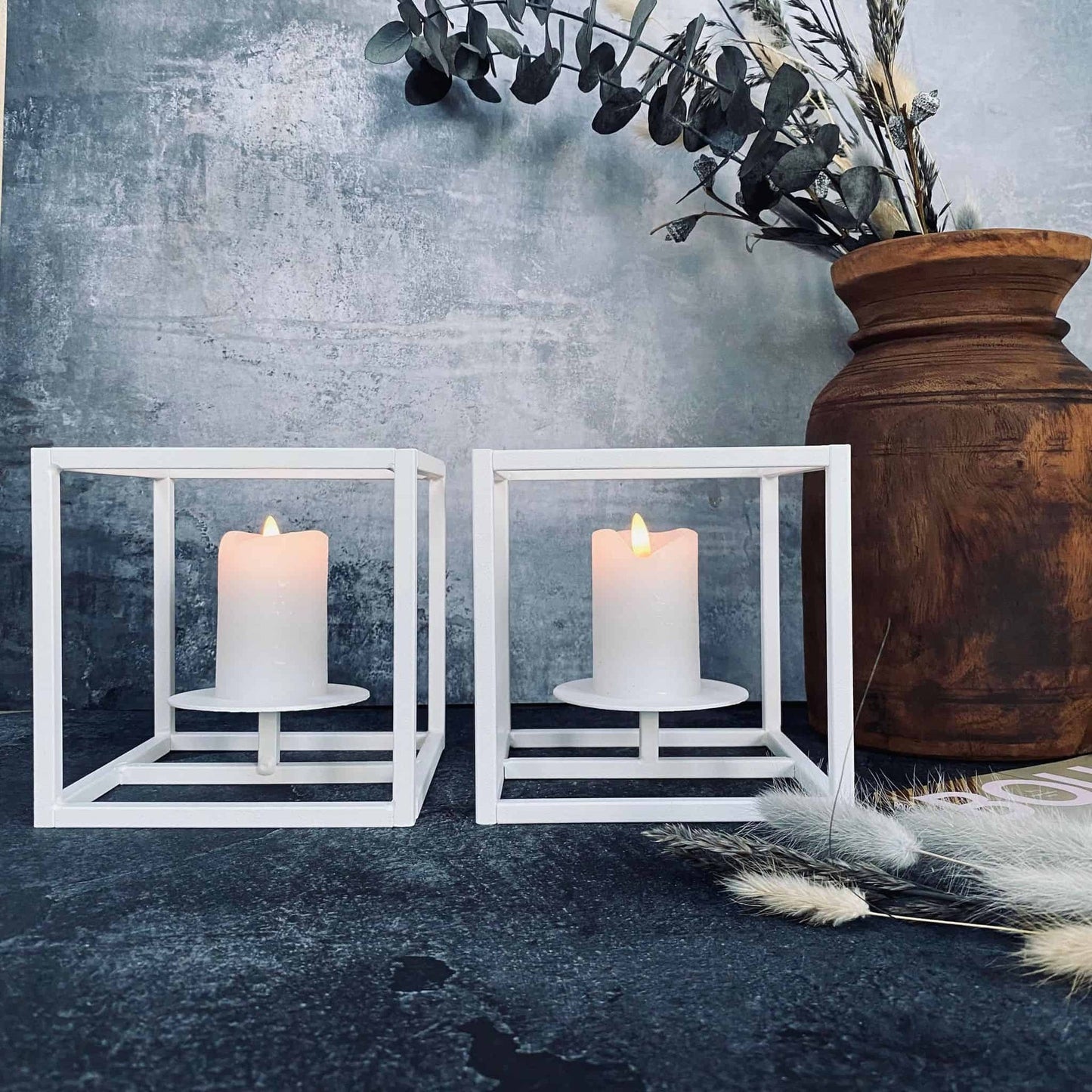 VIAMAJA Cube stage til bloklys - Lille – Hvid - VIAMAJA.DK