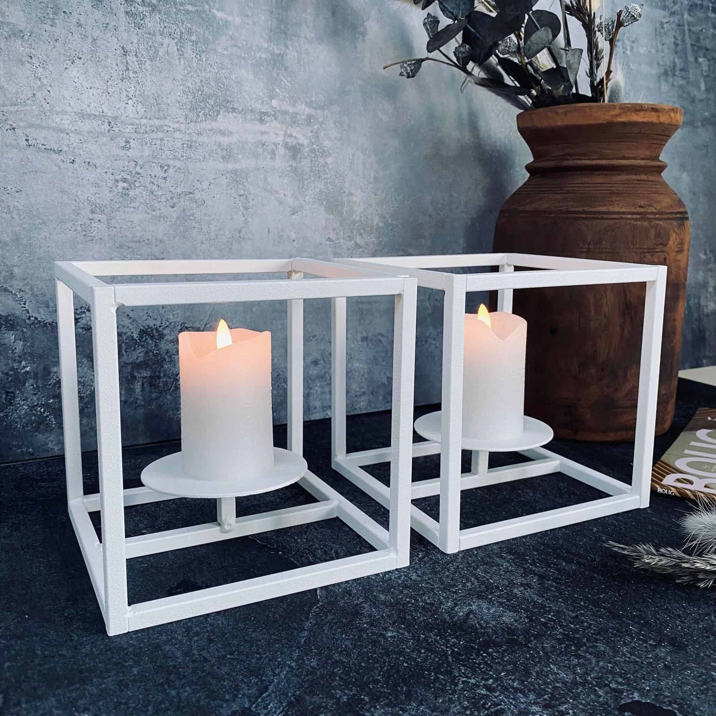 VIAMAJA Cube stage til bloklys - Lille – Hvid - VIAMAJA.DK