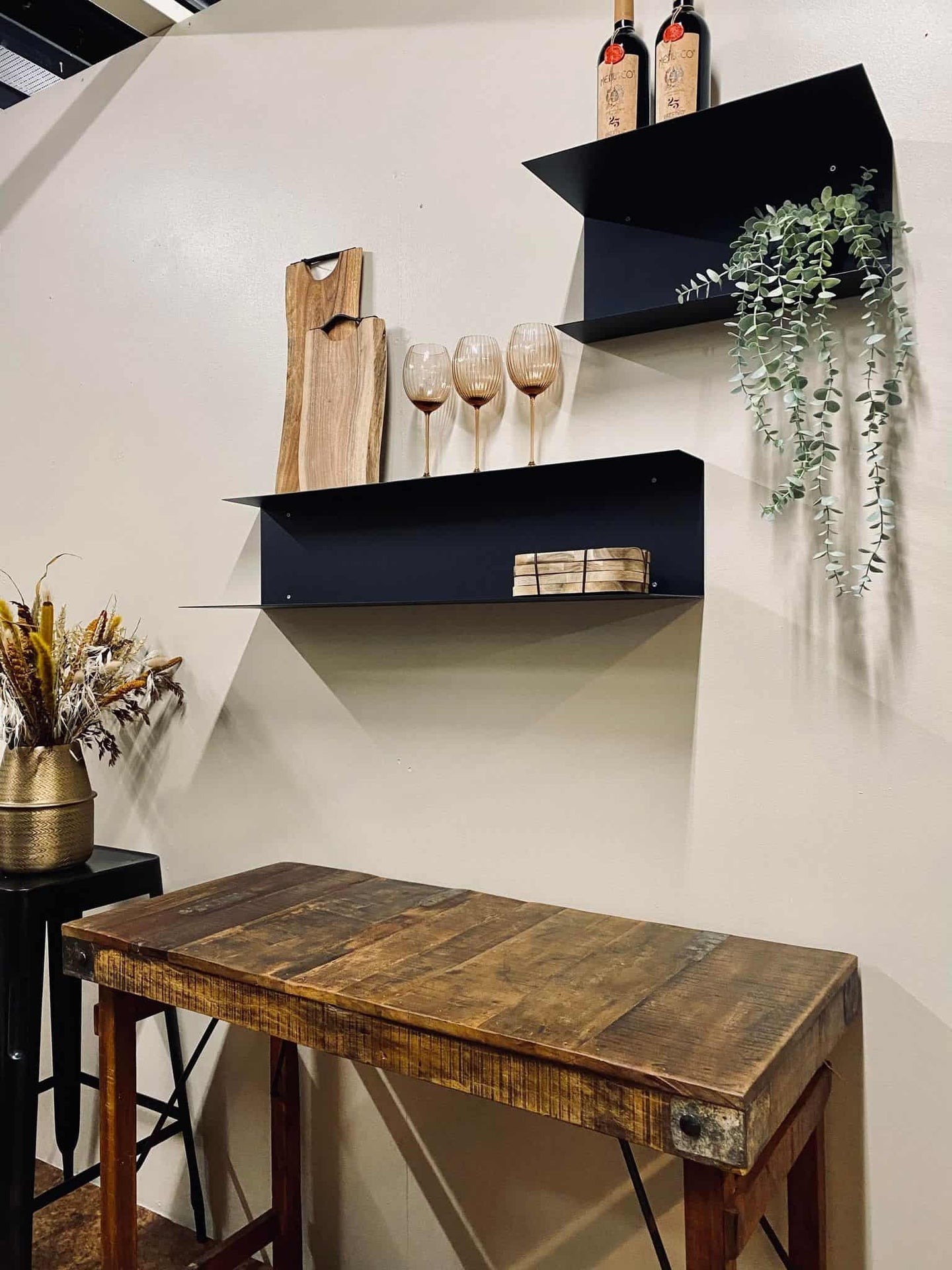 VIAMAJA kombi hylde – Sort 90cm - VIAMAJA.DK