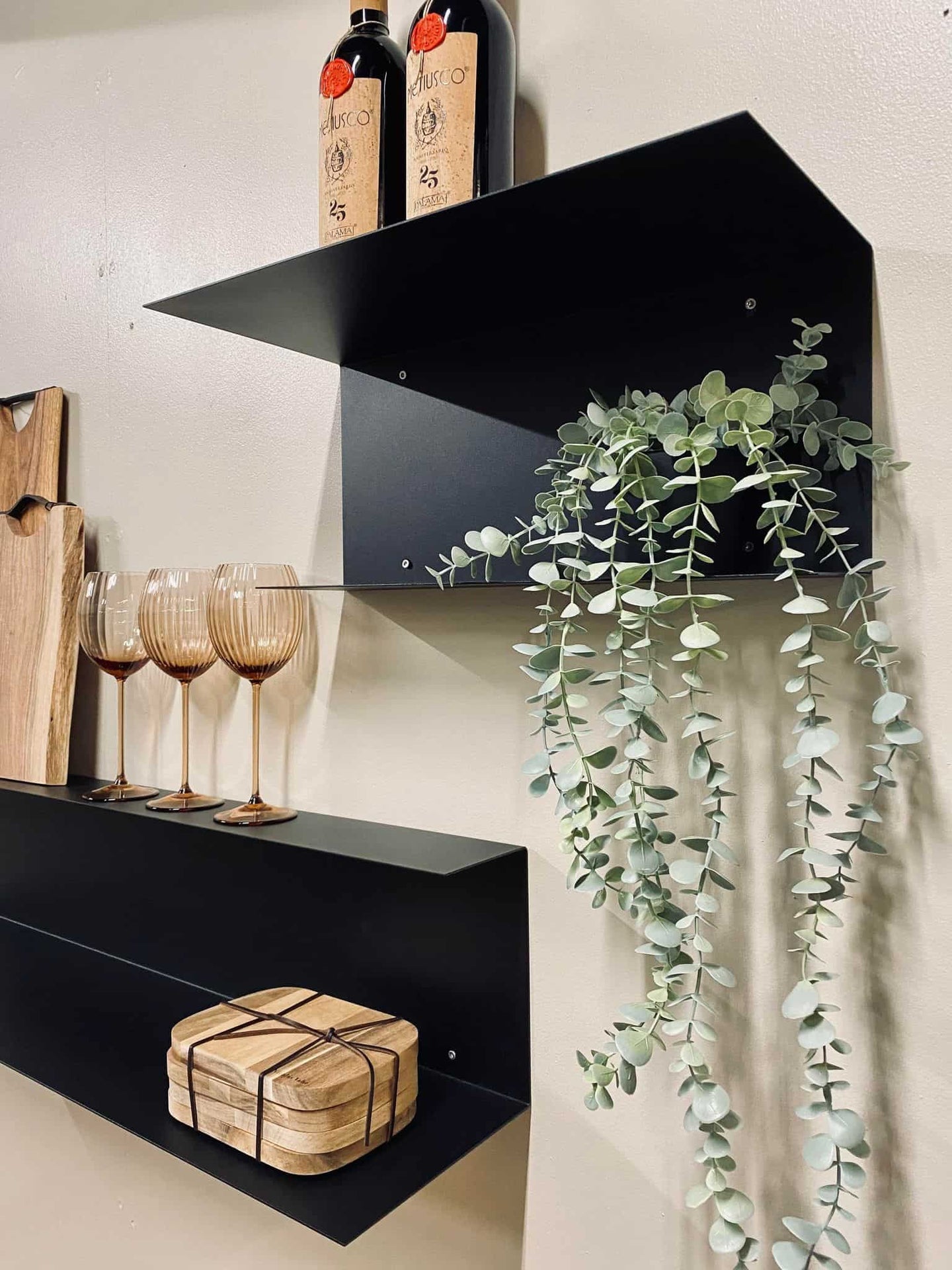 VIAMAJA kombi hylde – Sort 90cm - VIAMAJA.DK