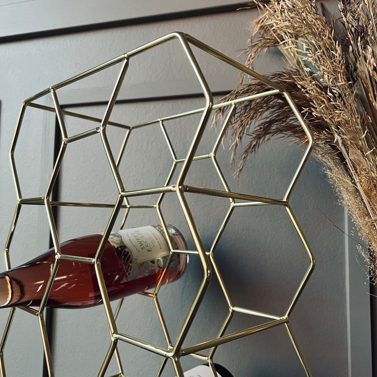 Vinreol til 11 flasker - Guld - VIAMAJA.DK