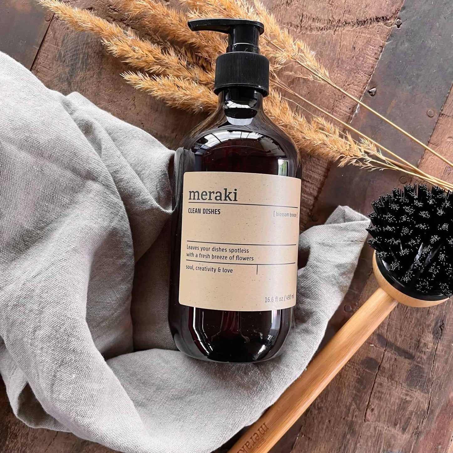 Viskestykke i bomuld og hør - Natur - VIAMAJA.DK