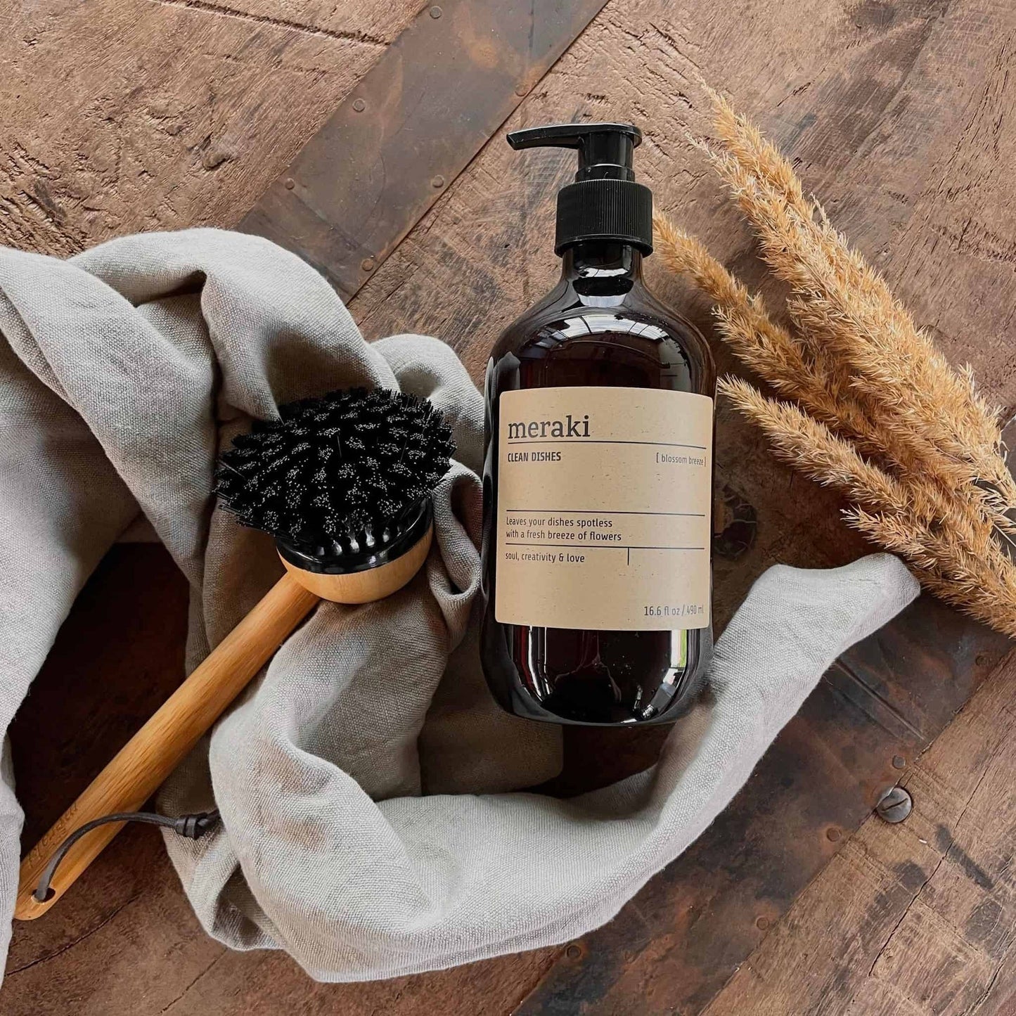 Viskestykke i bomuld og hør - Natur - VIAMAJA.DK