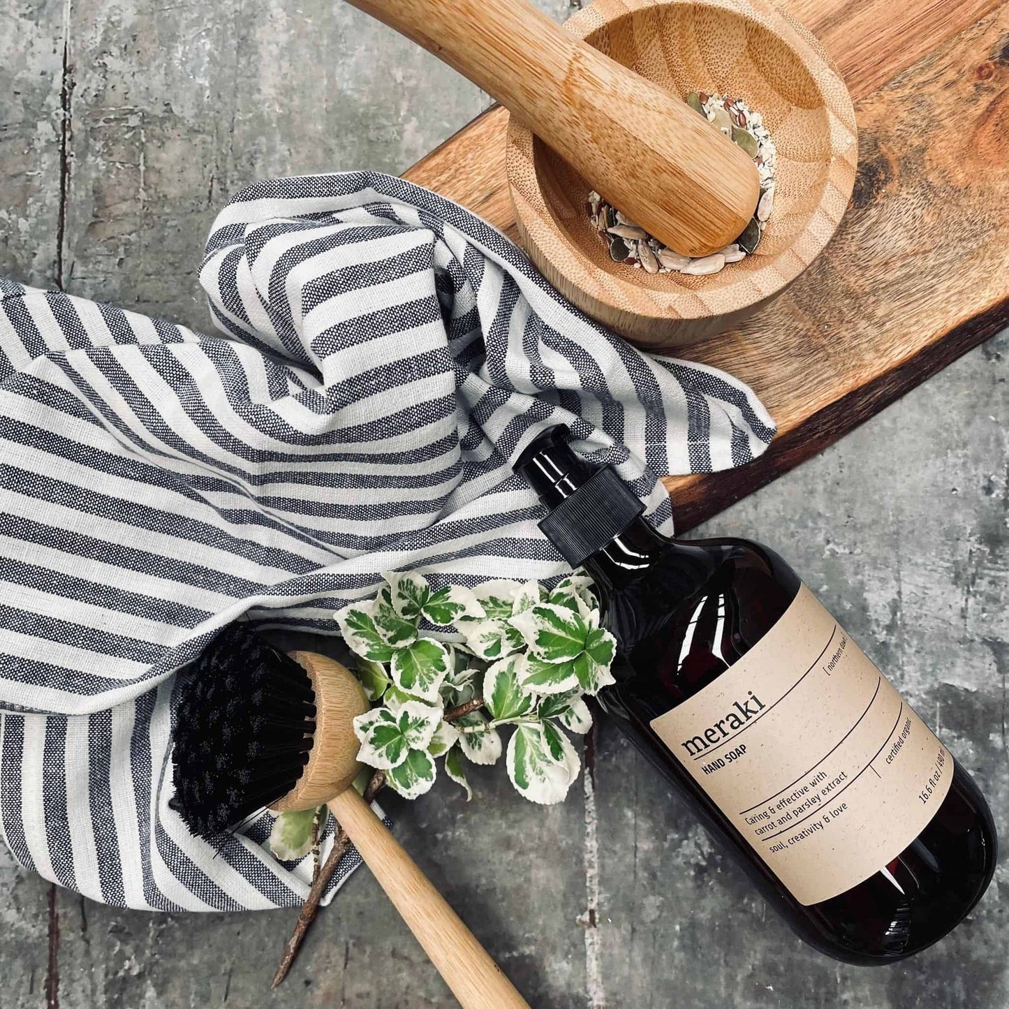 Viskestykke sæt af 3stk – Blå strib - VIAMAJA.DK