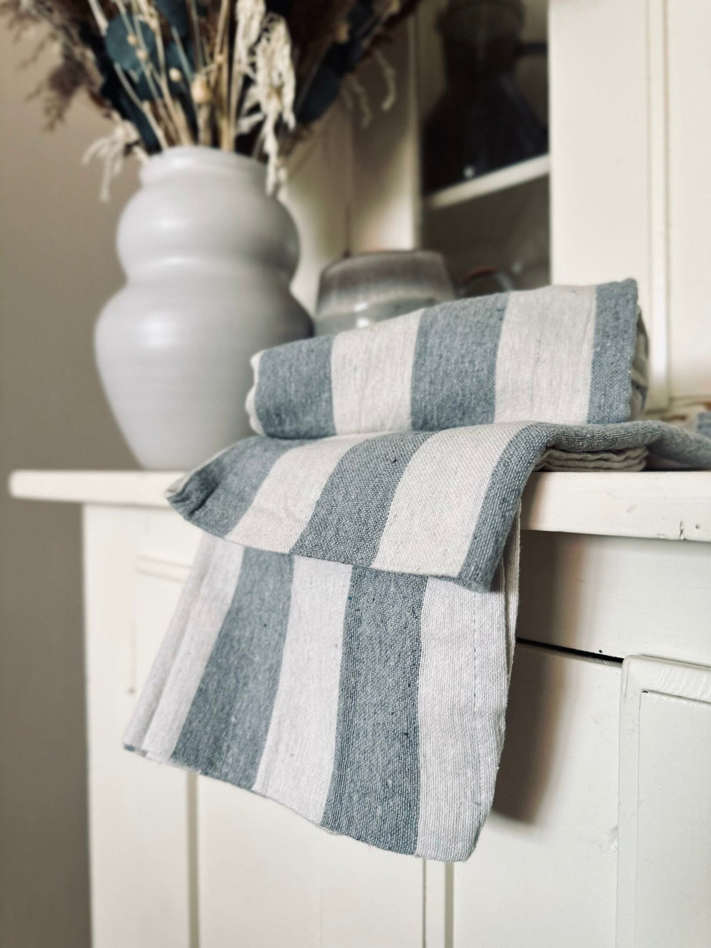 Viskestykker 3 stk – Grå strib - VIAMAJA.DK