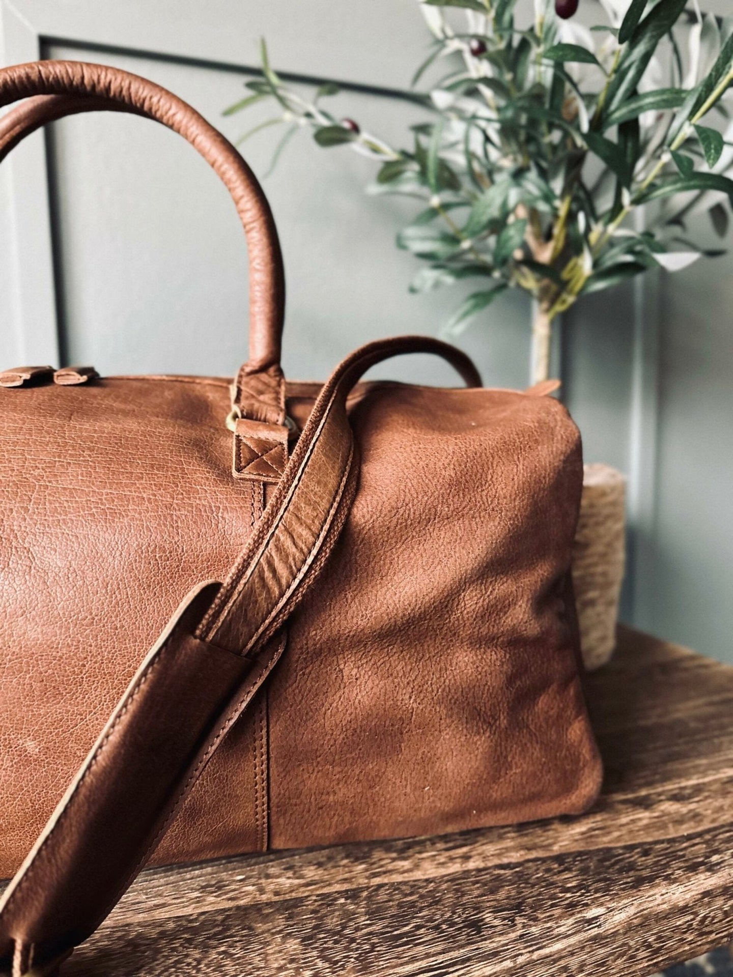 Weekendtaske – Cognac Buffalo - VIAMAJA.DK