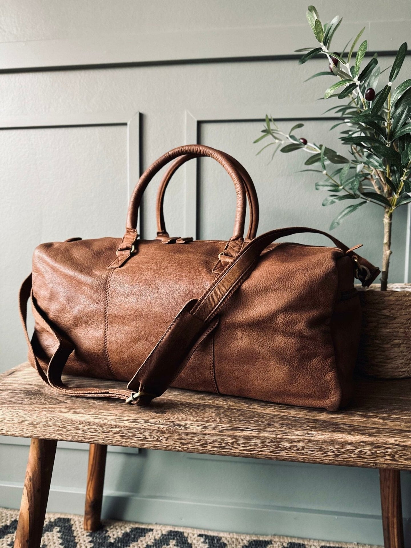 Weekendtaske – Cognac Buffalo - VIAMAJA.DK