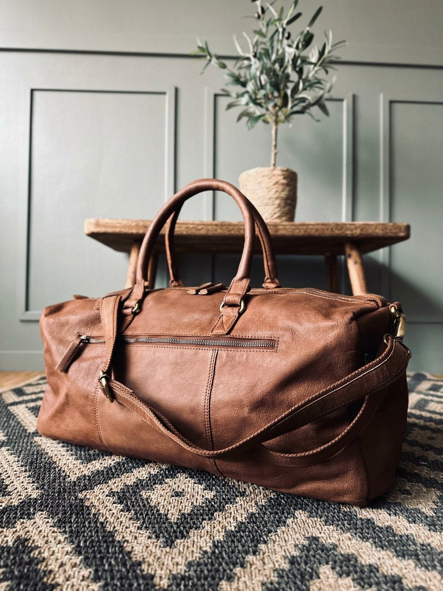 Weekendtaske – Cognac Buffalo - VIAMAJA.DK