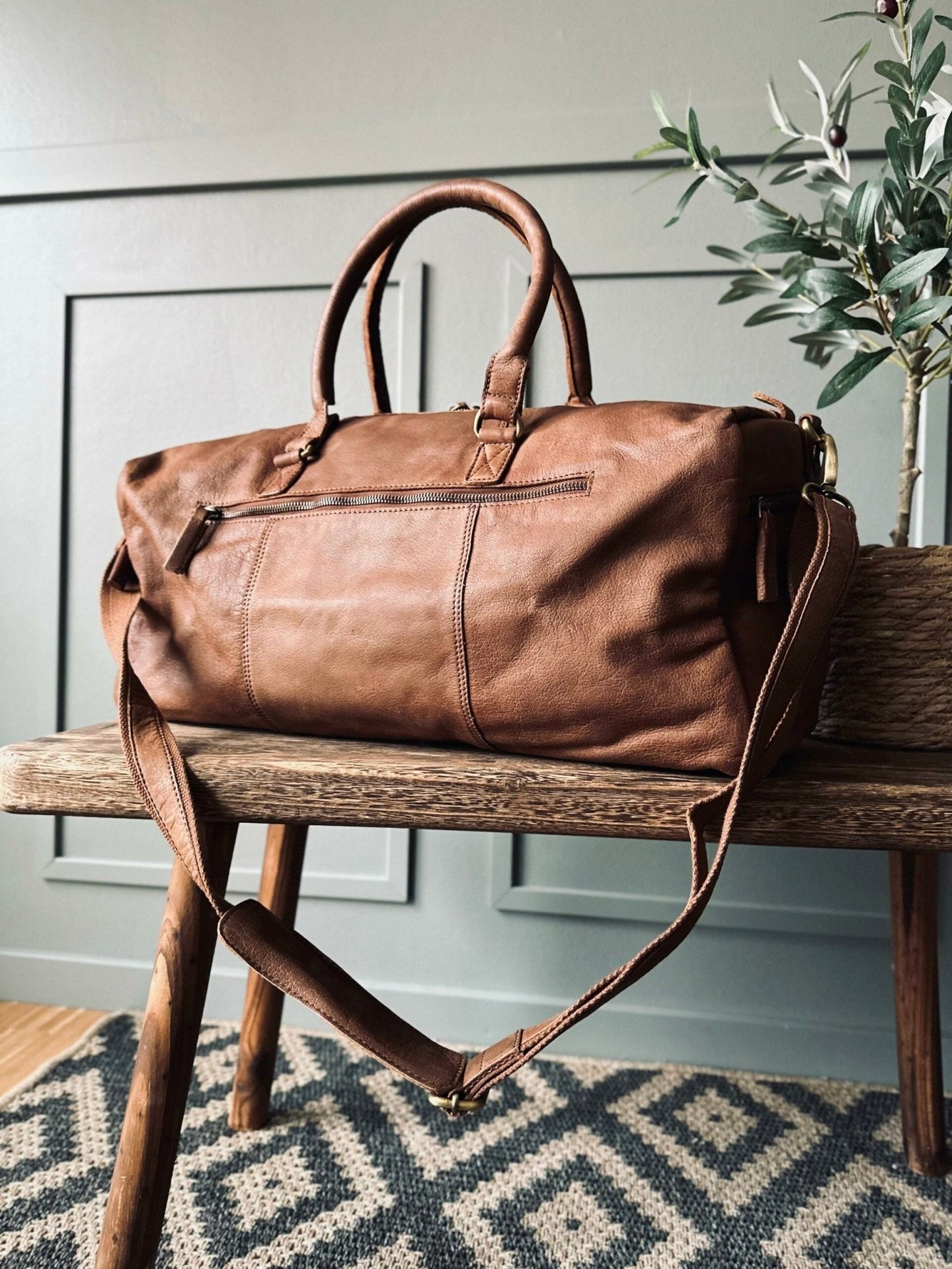 Weekendtaske – Cognac Buffalo - VIAMAJA.DK