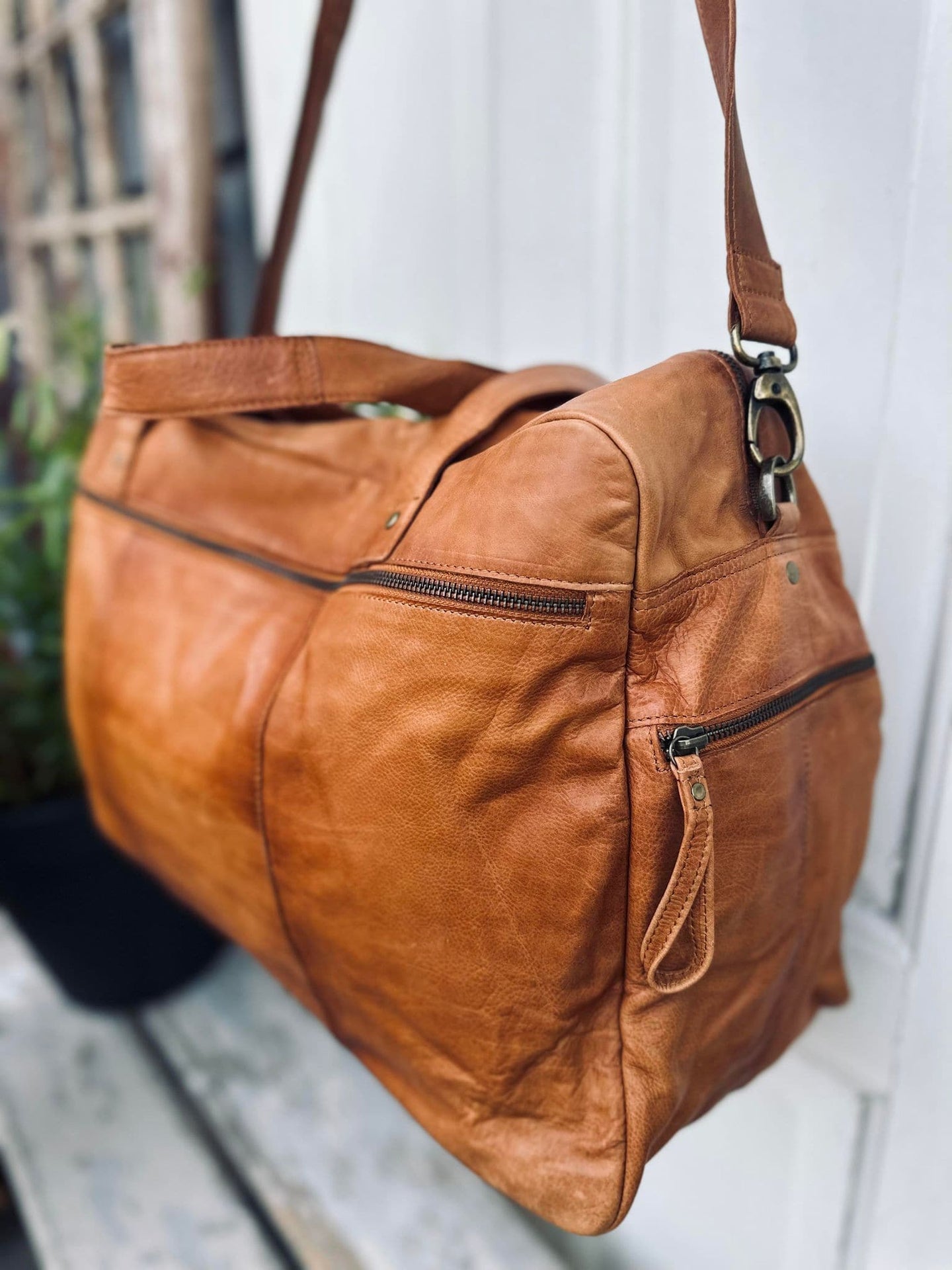 Weekendtaske DREAM Cognac - VIAMAJA.DK