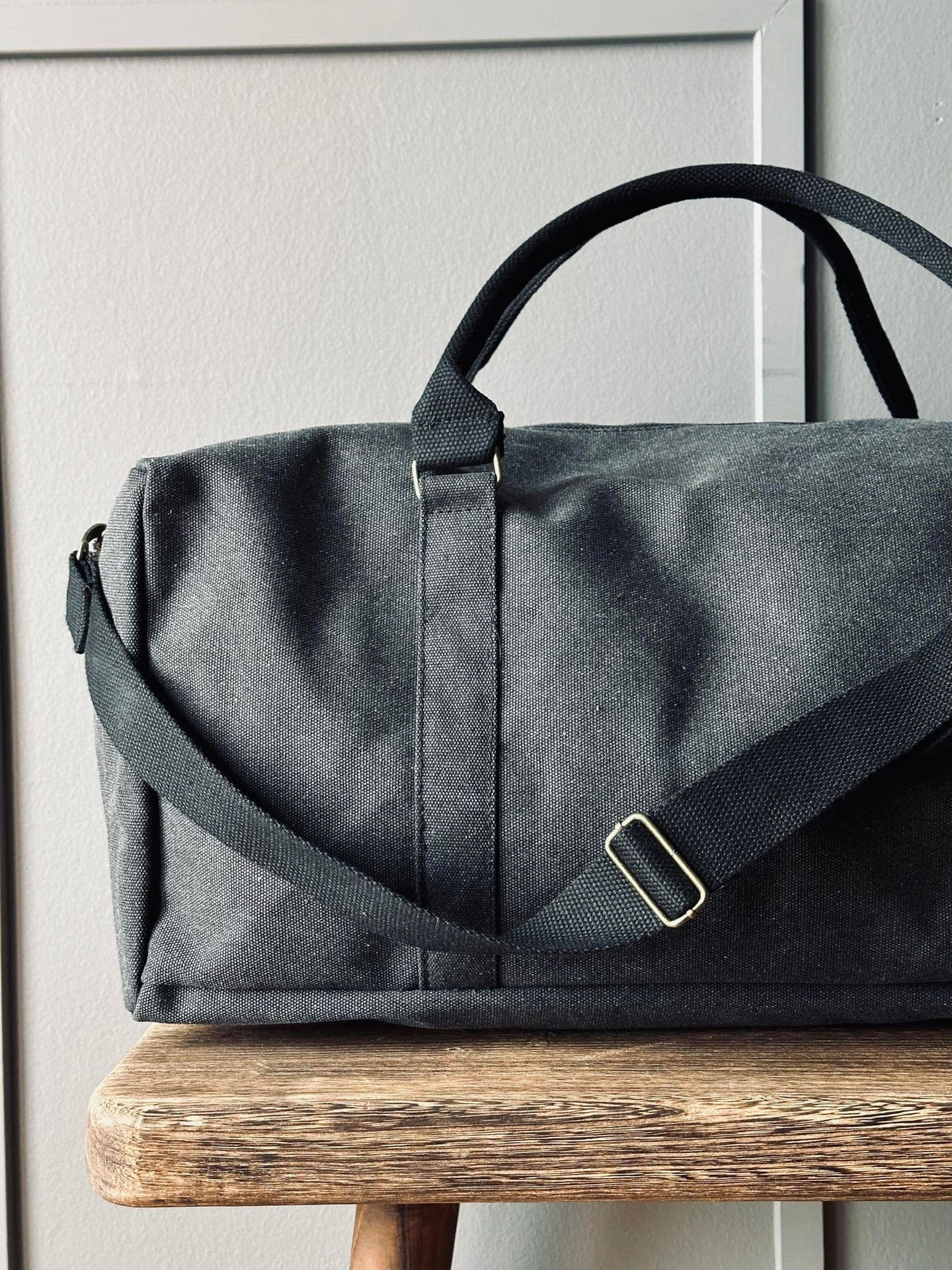 Weekendtaske Nature Kanvas - Black stone - VIAMAJA.DK