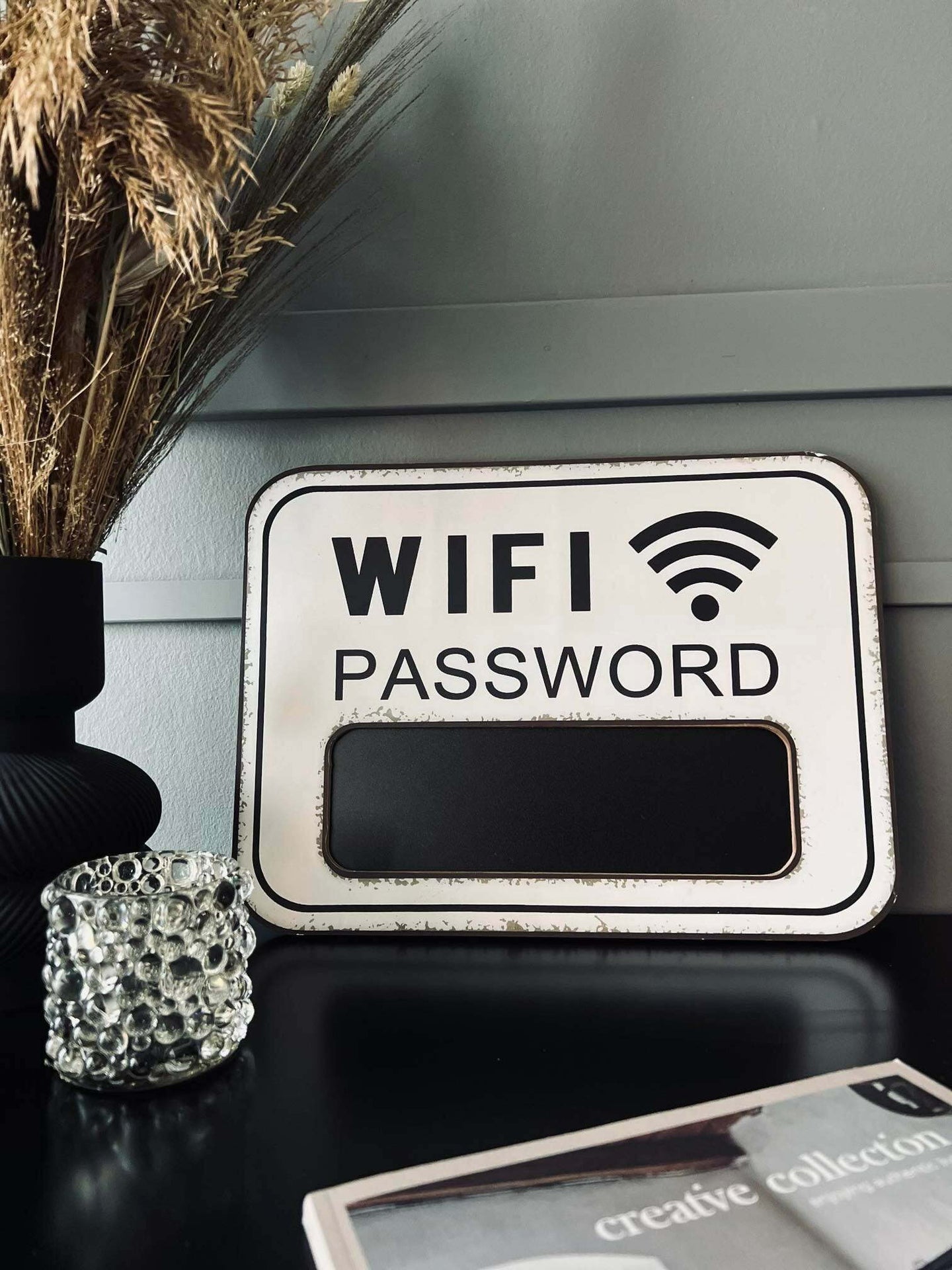 WIFI Skilt med kridt - Hvid - VIAMAJA.DK