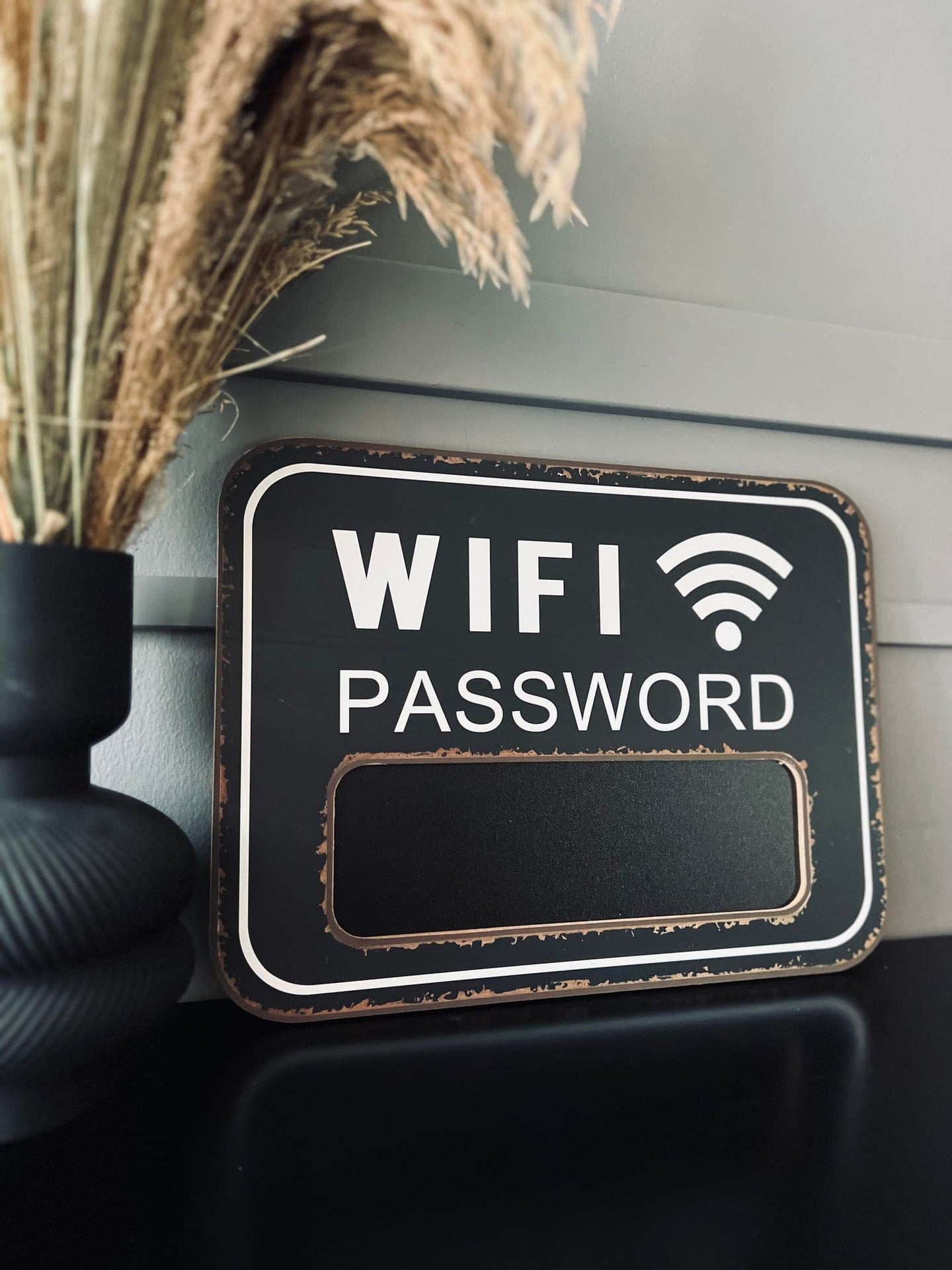 WIFI Skilt med kridt - Sort - VIAMAJA.DK