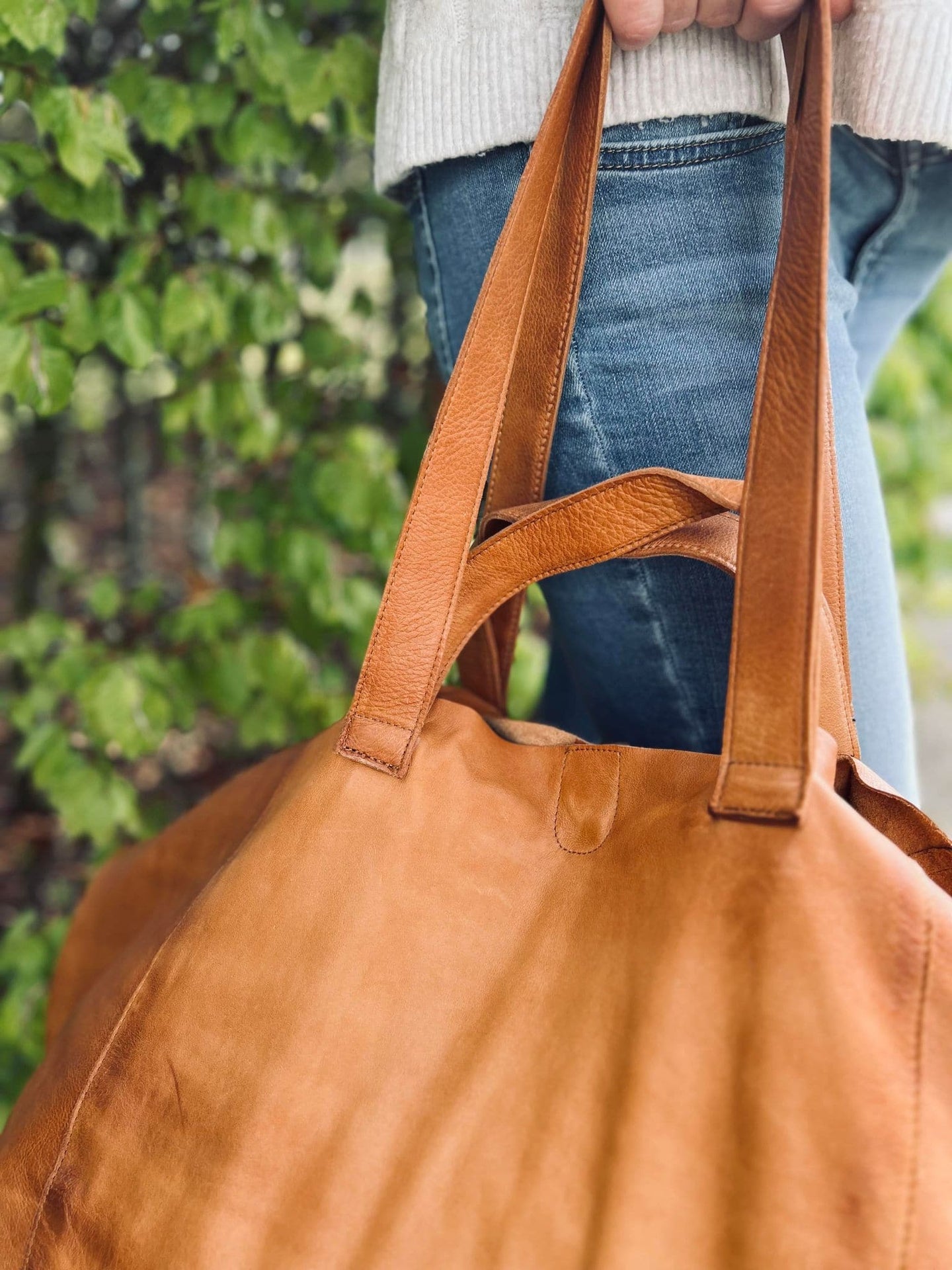 XL KAYA Shopper - Cognac - VIAMAJA.DK